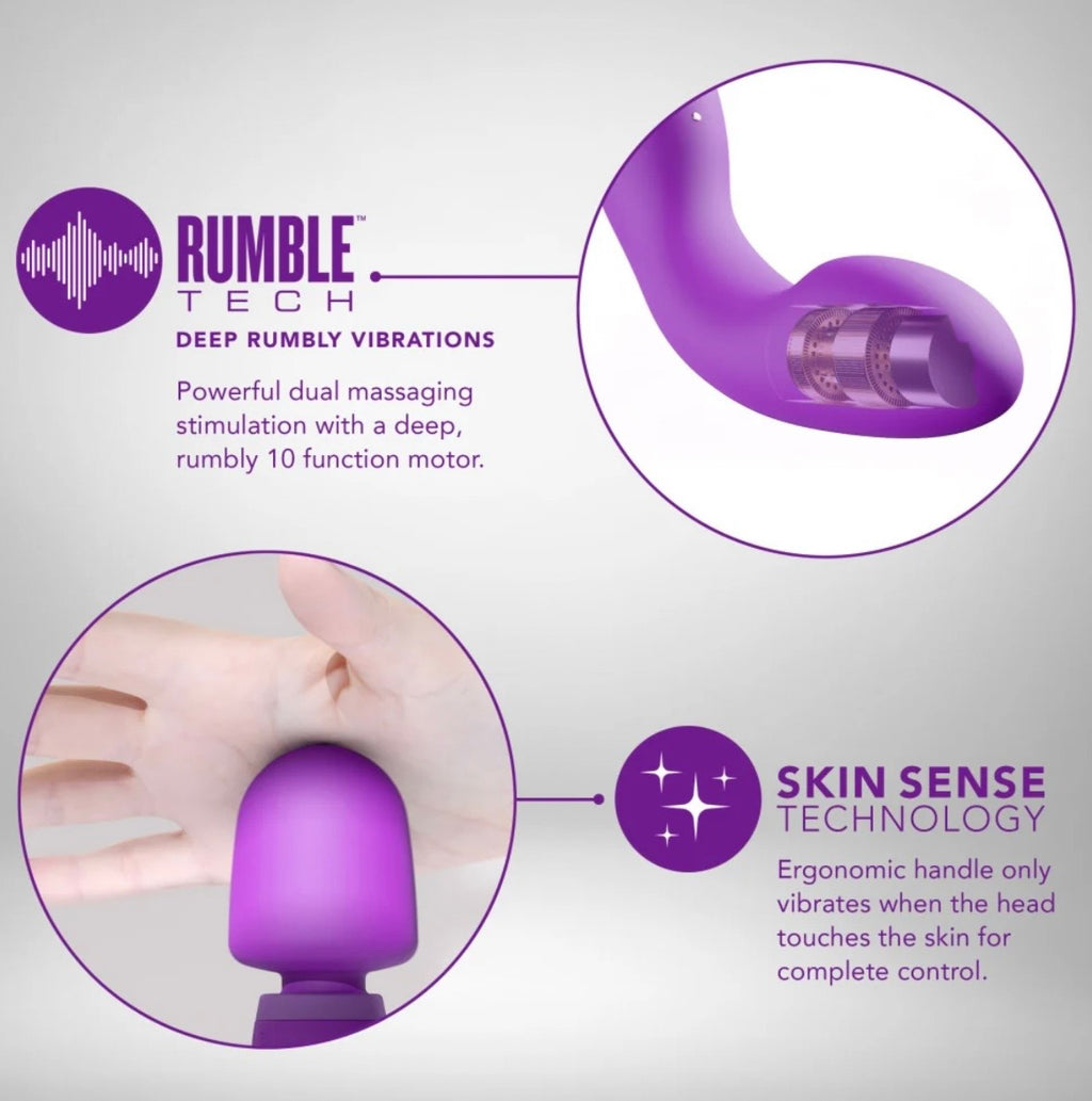 Wellness Dual Sense Rechargeable Silicone Massager – Purple