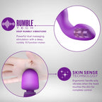 Wellness Dual Sense Rechargeable Silicone Massager – Purple