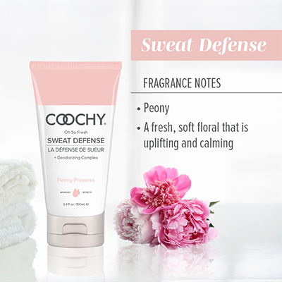 Coochy Sweat Defense Lotion – Peony Prowess 3.4 oz