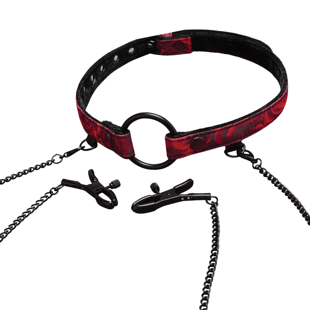 Rosegasm Open Mouth Gag & Clips