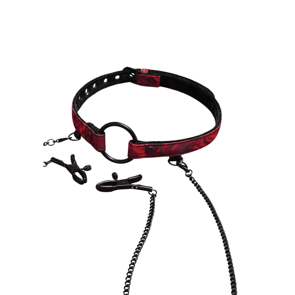 Rosegasm Open Mouth Gag & Clips