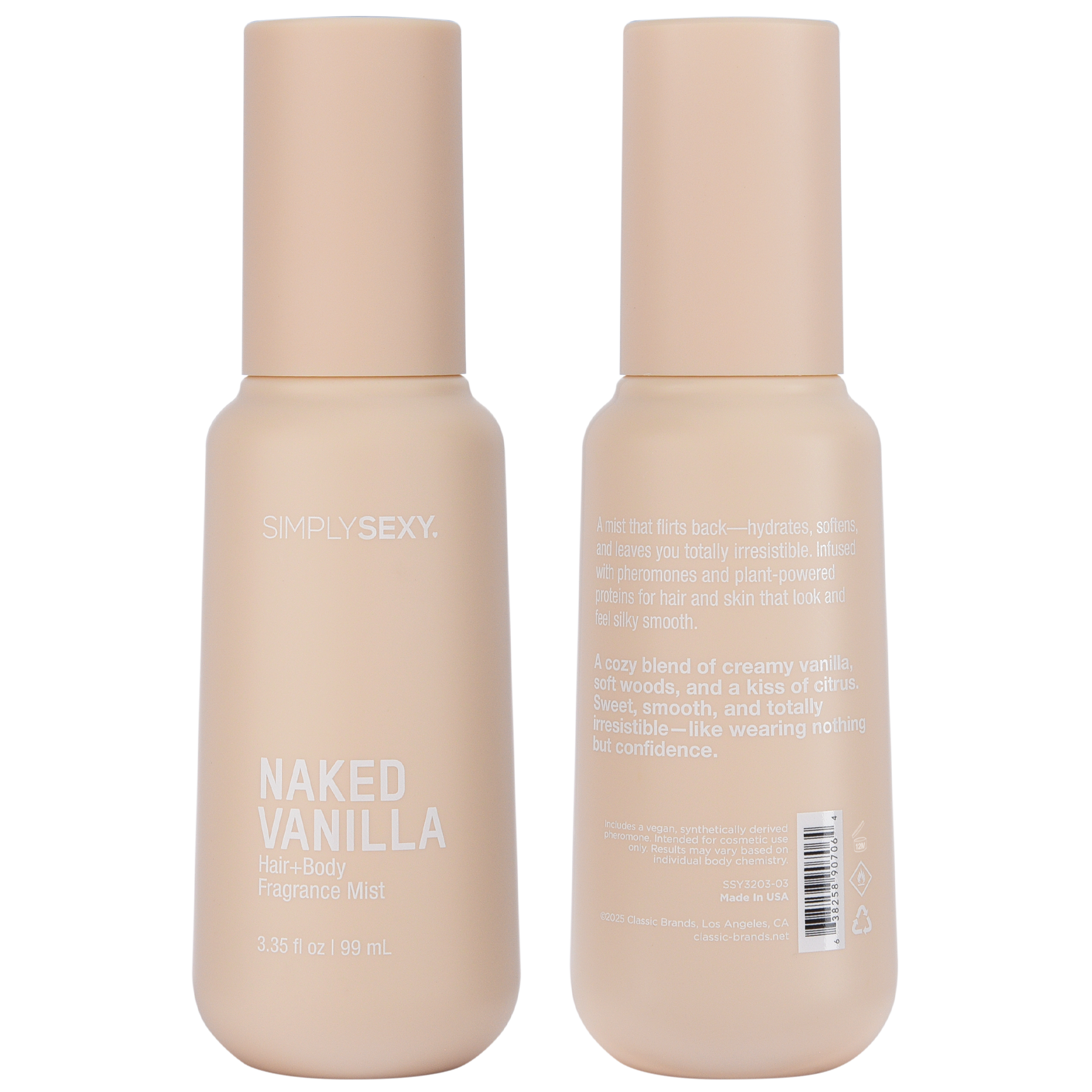 Simply Sexy Pheromone Hair + Body Mist – Naked Vanilla 3.35 oz